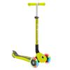 GLOBBER Primo Foldable Lights Kick Scooter for Kids Ages Lime Kick Kids Tricycle 3-6, Green, 432-106-2, 3-Wheel Scooter, Ride-On Toy, [Used]