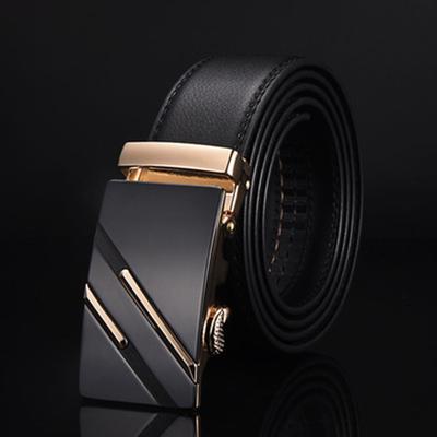 Herrengürtel Kunstleder Automatische Schnalle Taillengurt Business Luxusbund Geschenke