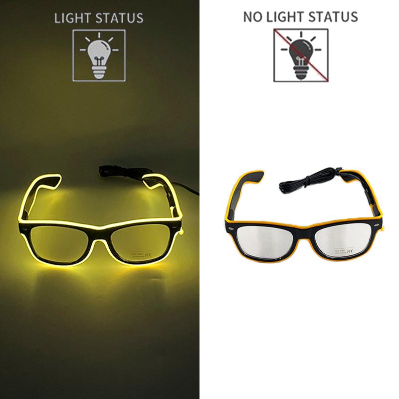 Festival Glowing Glasses With Lights Birthday Luminous LED Party Glasses Bar Club Props Fluorescent Neon Glasses Supplies