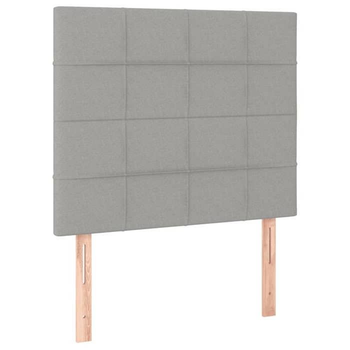 VidaXL Bed Frame with Headboard Light Grey 80x200 Cm Fabric3125009