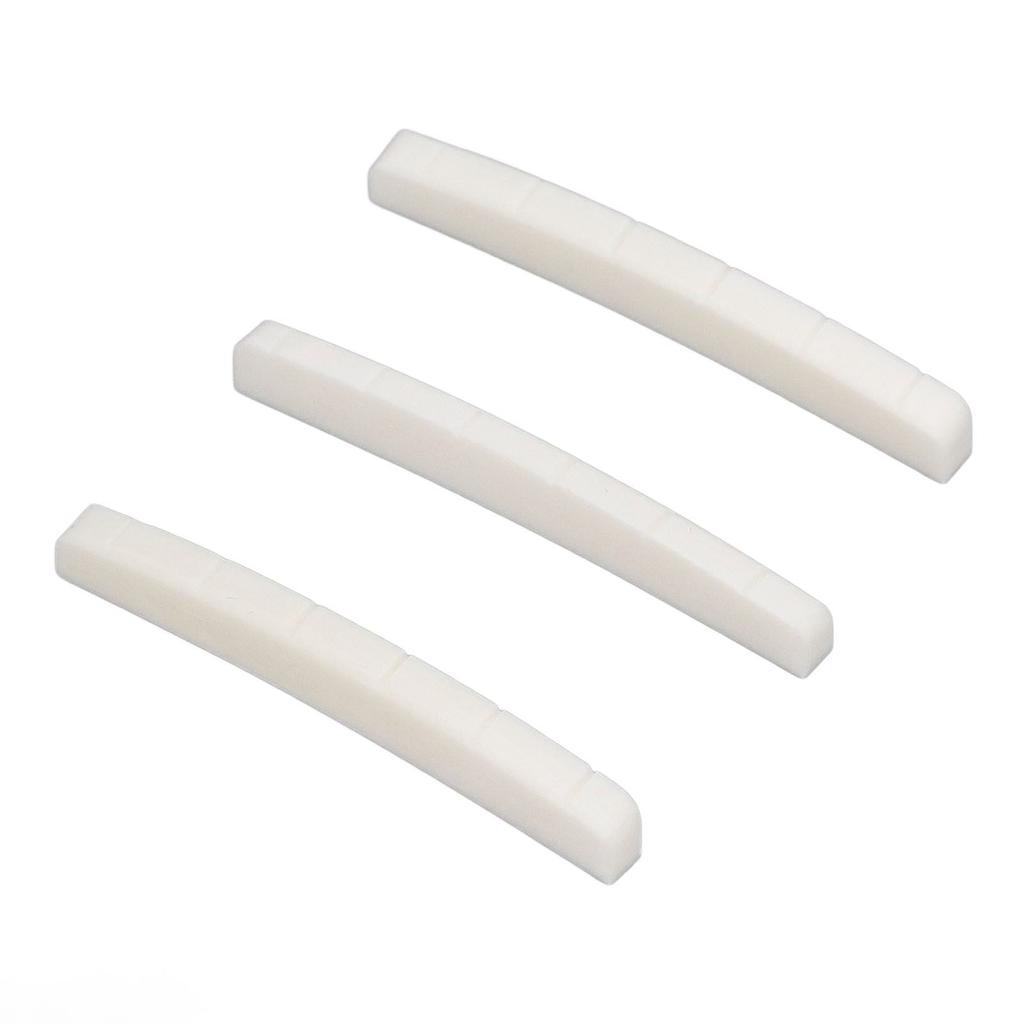 3PCS Electric Guitar Nut 6 Strings Electric Guitar Arc Preslotted Bone Replacement
