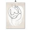Wall Art Living Room Decoration Canvas Painting Line Drew Girl Body Geometry Minimalism Nordic Posters And Prints Wall Pictures