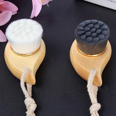 Soft Facial Cleansing Brush with Wooden Handle