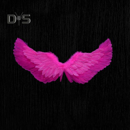 Kids Angel Wings Girls Princess Costume Adjustable Feather Fairy Wings Cosplay Stage Performance Prop for Halloween Parties