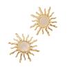 Retro Style Elegant Sunflower Sun Earrings For Women's Gatherings, Zircon Accessories, Fashionable Multifunctional Earrings