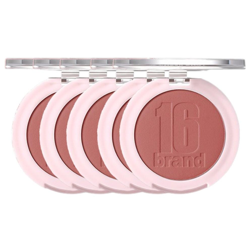 

16BRAND Cheek Shot Pact Blusher Matte and Shimmer Natural Flush Facial Blush 6g (Pack of 5)