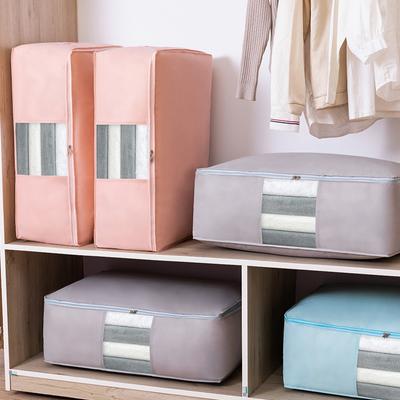 Home Foldable Storage Bags Non-Woven Clothing Organizer Wardrobe Closet Organizer for Pillow Quilt Blanket Clothes Storag