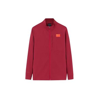Champion All-Weather Series Solid Color Zip-Up Stand Collar Knitted Sports Jacket Men Jacket Dark-Red 152410703-6