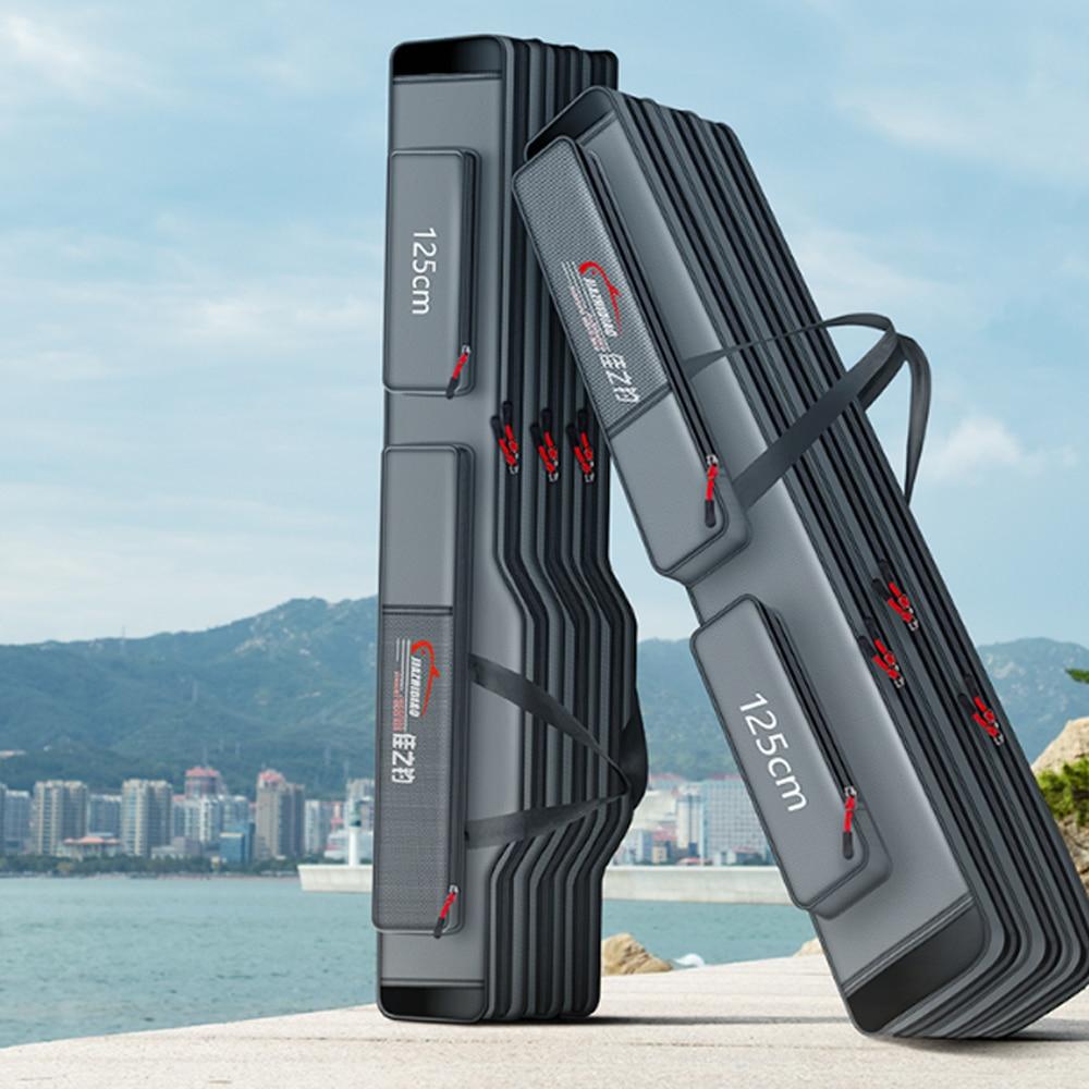 Stahldraht Rand Tragbare Angeln Tasche Mehrzweck Verdicken Wasserdichte Langlebige Fall Angelrute Tasche Angelgerät Tasche X277G