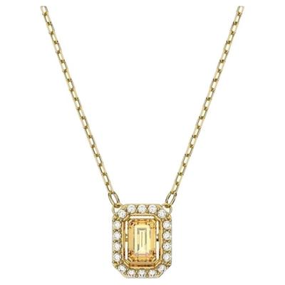 Una Beating Heart Millenia Square Cut Zirconia Necklace Women Necklace Gold Gold-Plated 5598421