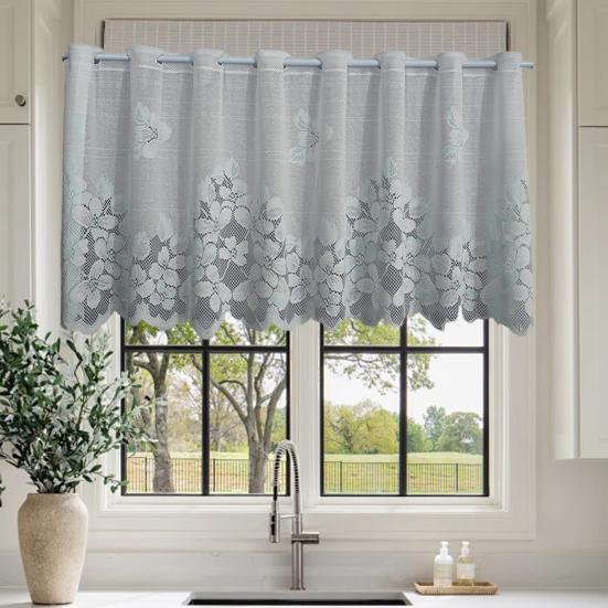Tenda per Armadio, Tenda Corta Semioscurante, Resistente alle Pieghe Facile da Curare, Pannello Decorativo per Finestra a Baia della Cucina