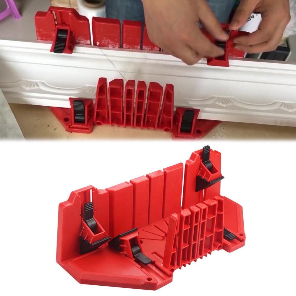Angle Cutting Box Miter Saw Box Adjustable Miter Angles Clamping Mechanism Compact Lightweight Workshop Projects
