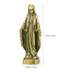 Miniature Maria Statue Virgin Mary Brass Ornament Study Room Desk Decoration