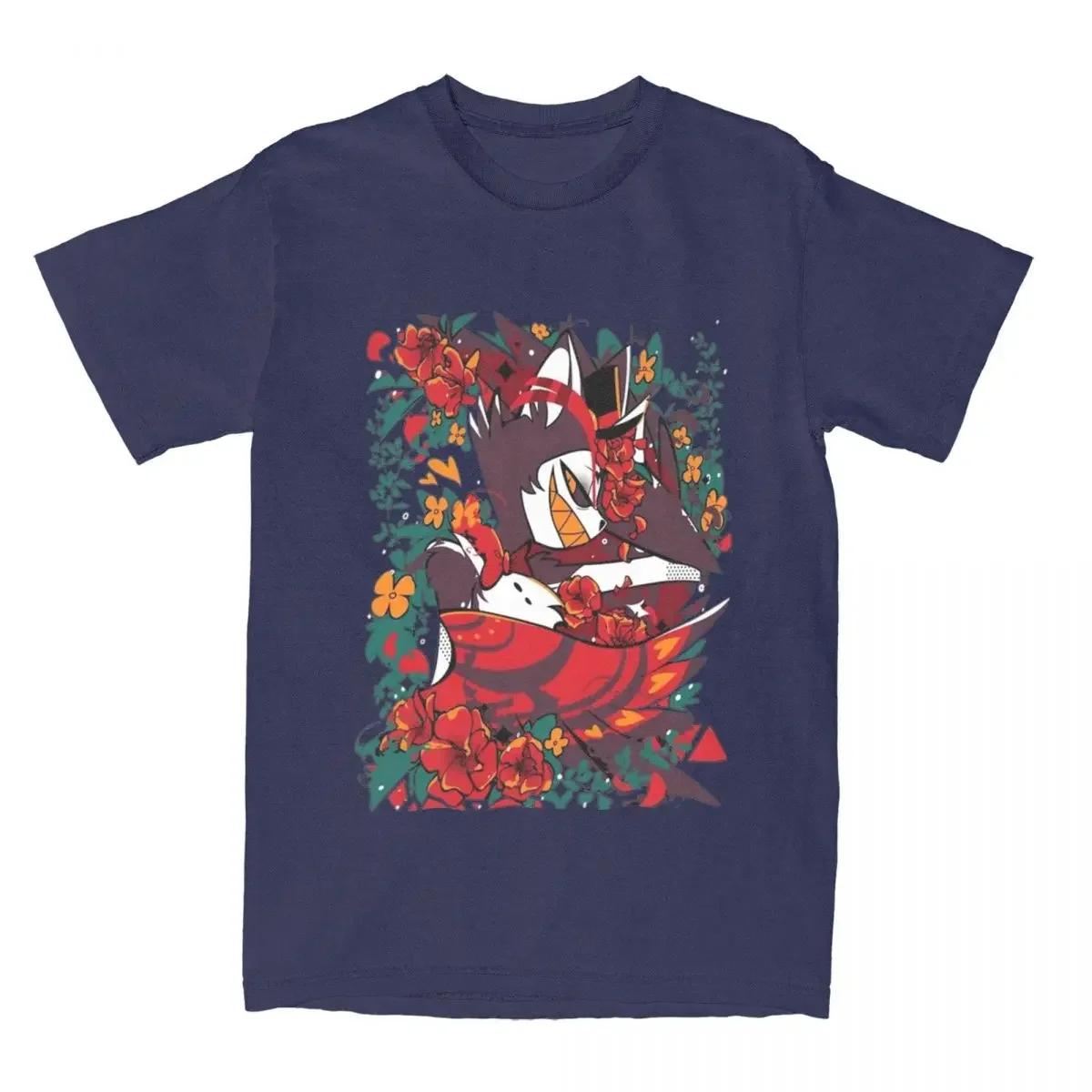 

100% Хлопок Футболки с коротким рукавом Футболка с круглым вырезом Одежда Идея для подарка Мужская футболка Husk Hazbins Hotels Повседневная одежда футболки с принтом 4XL