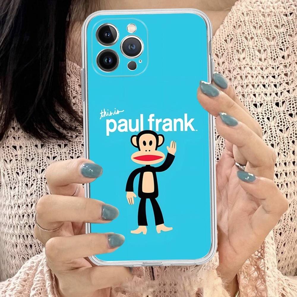 Classic Fashion Logo P-Paul F-Frank Phone Case For iPhone 17 16 15 14 13 11 12 Pro Max 16 Plus Transparent