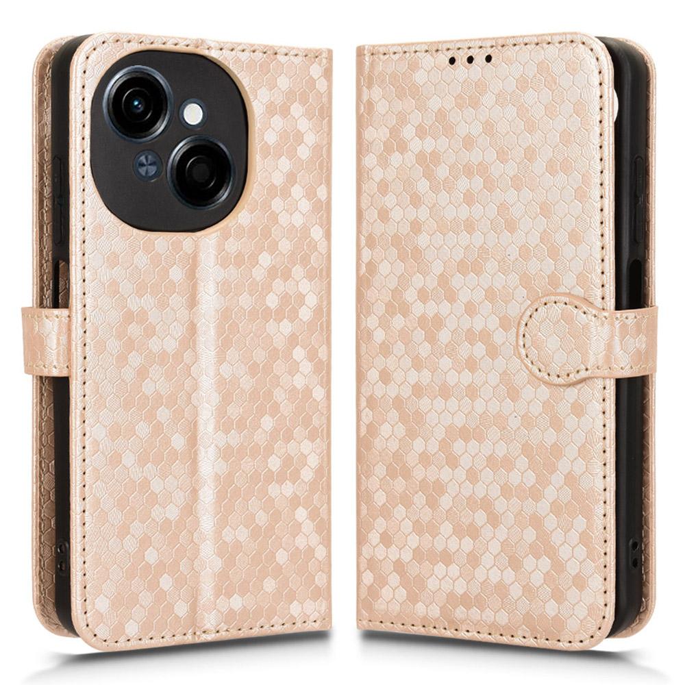 For TECNO Spark Go 2025/Spark Go 1/Pop 9 4G Wallet Case Dot Pattern Imprint PU Leather Phone Cover