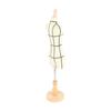 Miniature Dress Form with Stand Wood Base Sewing Mannequin Body Clothing Display Model for Dressmaking and Teaching