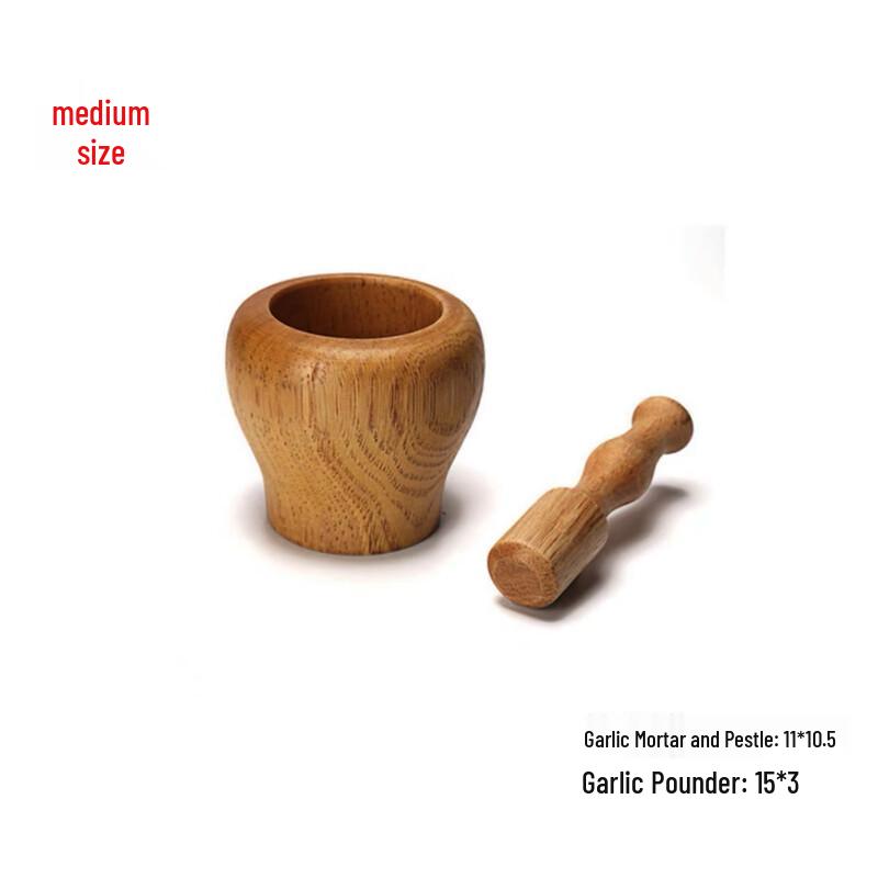 Solid Wood Garlic Mortar and Pestle
