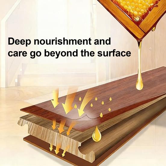 Bienenwachsspray für Holz, Bienenwachs Möbelpolitur und Reiniger mit Schwammtuch, Natürlicher Bienenwachsreiniger für Möbelböden Schränke, Holzpflege für