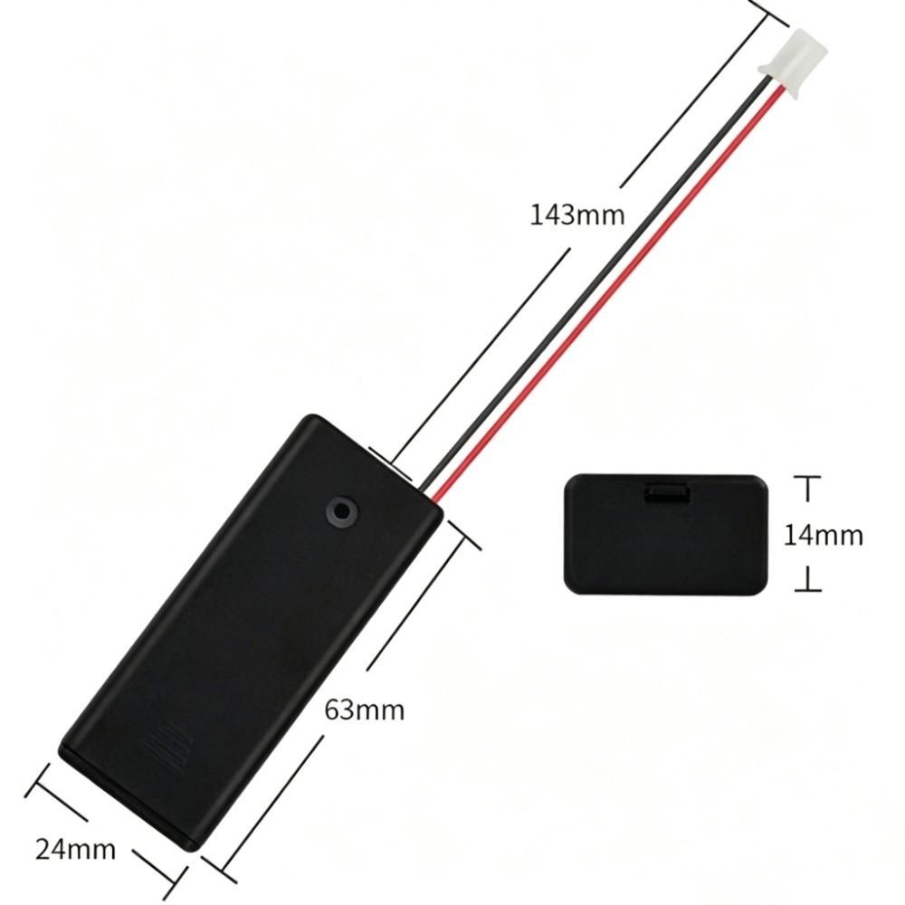 2 AAA Battery Battery Case 3V Battery Box Practical 2 AAA Battery Holder Battery