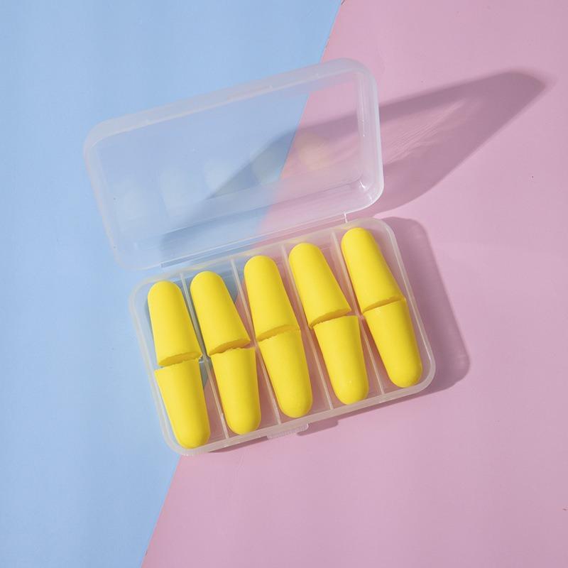 Sponge Noise-cancelling Earplugs Bullet Head Slow Rebound Silent Anti-snoring Earplugs Sleep Noise-cancelling Earplugs