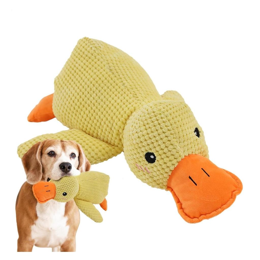 Calming Duck Cross Fabric Plush Toy, 45 X 12 X 38 Cm, Yellow Duck Dog Toy, Stress Relief, Interactive Play, Soft and Comfortable Pet Toy, 1 Piece