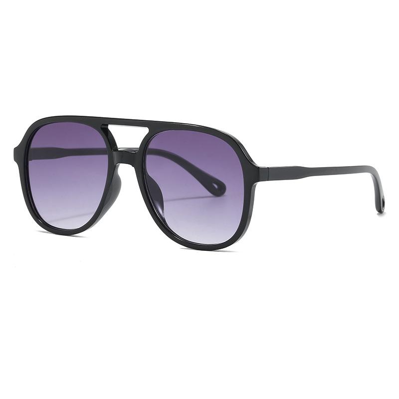 Unisex Fashionable Double Beam Sunglasses Outdoor Sports Fishing Driving Sun Shade Sun Glasses Large Frame Ellipse Goggle