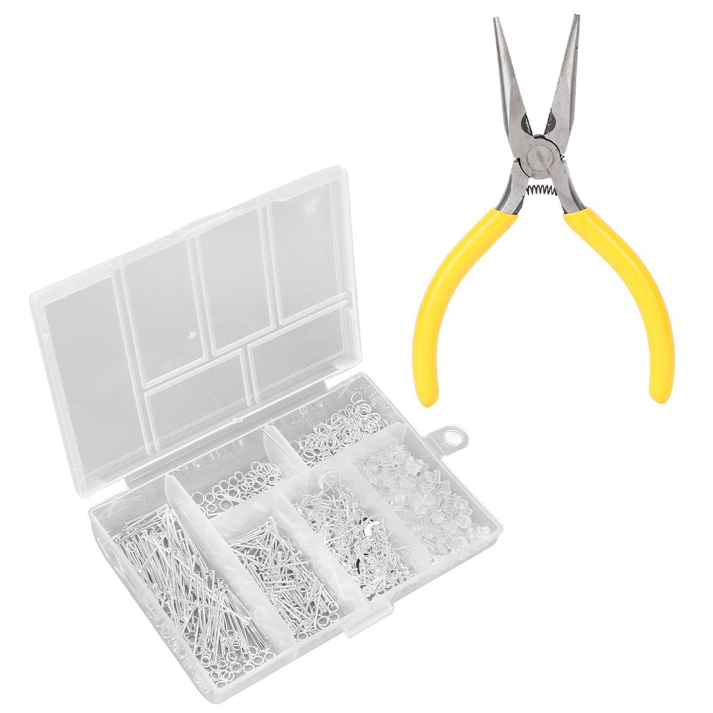 Jewelry Making Kit Alloy DIY Jewelry Accessories with Needle Nose Plier for Earring Pendant