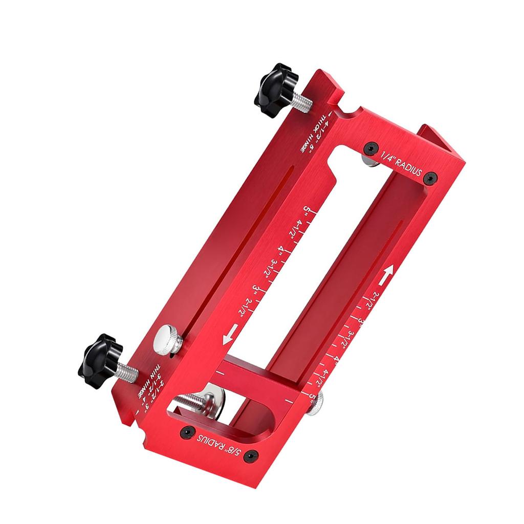 Door Hinge Jig Aluminum Alloy Router Template Kit Adjustable Mortise Jig for 2.5in 5in Length and Thicknesses 1 4in 5