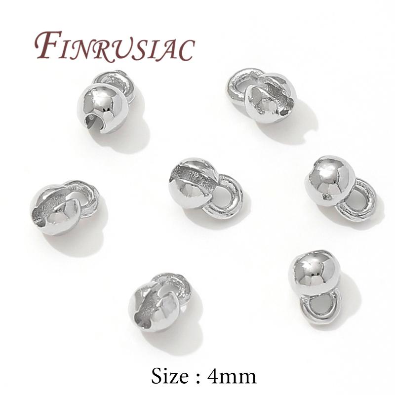 Crimp Beads For Jewelry 18K Gold Plated Crimps Cover Findings For DIY Bracelets Accessories Bead Tip Ball Chain Connectors
