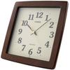 CASIO Wall Wooden Nighttime Second Hand Stop Suitable for Wall or Tabletop Radio-Controlled Clock, Brown, 23.5cm Diameter, Analog, Frame, Function,
