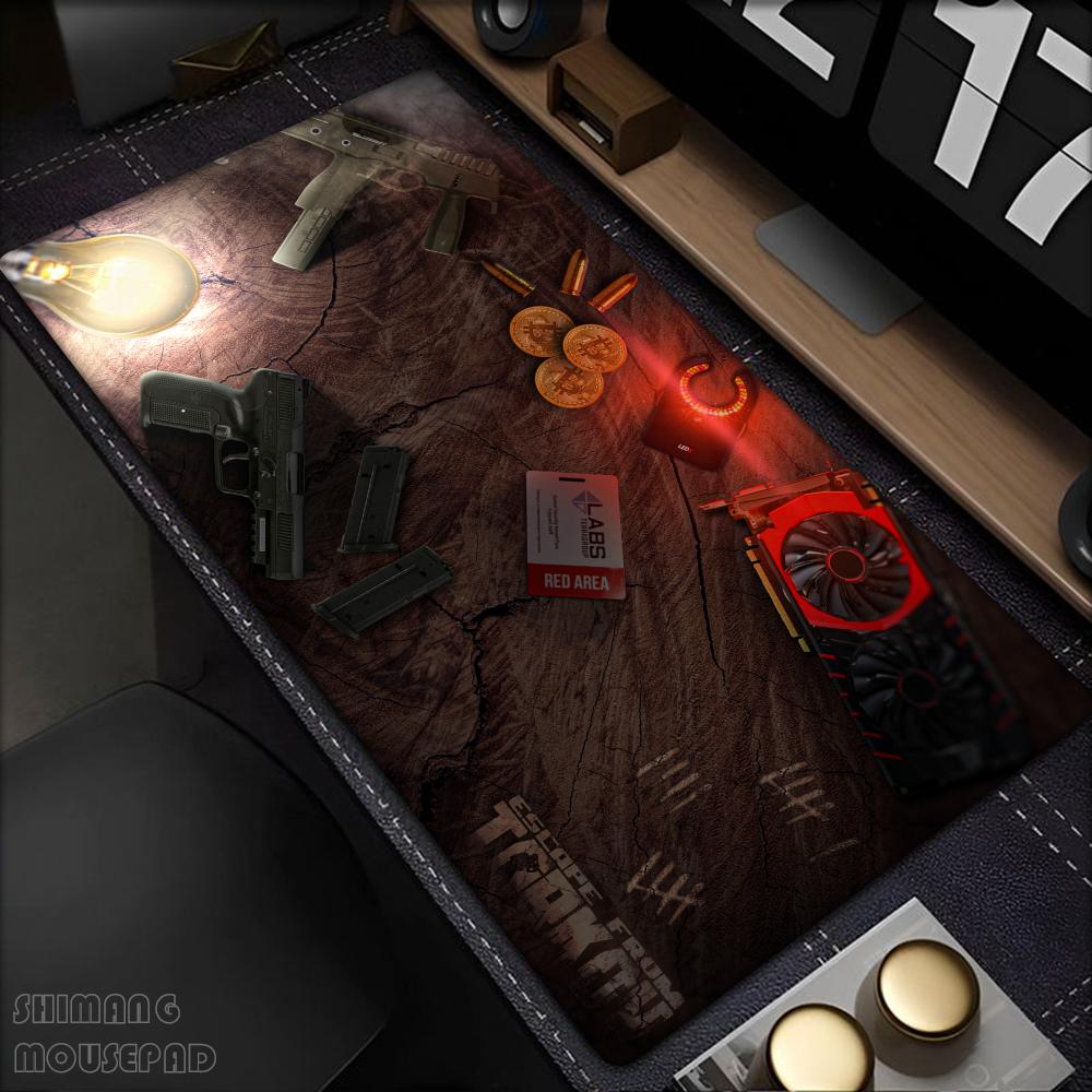 Escape From Tarkov Mousepad Gamer Deskmat Mouse Pad x Accesorii Desktop Xxl Gaming Anime Extins Birou PC Mare Mouse 900x400x2mm brown