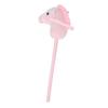 Hobby Horse Stick Toy 70cm Plush and PVC Cartoon Simulated Plush Handcrafted Hobby Horse Pink