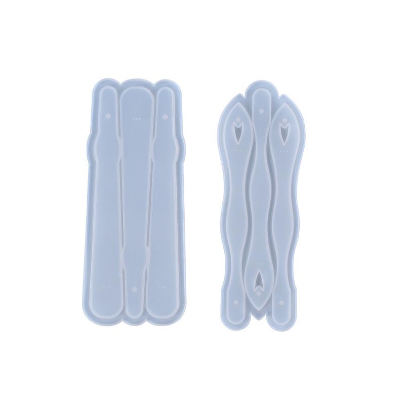 Crystal Epoxy Fan Mold for Jewelry & Mirror Making - Feather Design Silicone Mold
