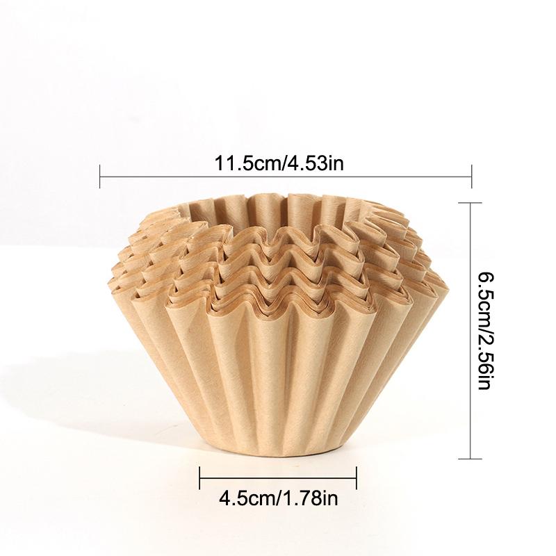 50 ks Kávový filtrační papír Dřevitá buničina Kapkový typ Papír Papírový košíček na dort Příslušenství k čajovému sítku Nástroj Kuchyňské náčiní