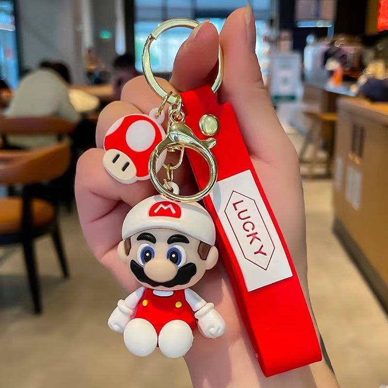 Cartoon Keychain Super Mario Pendant Doll Bag Pendant Car Keychain Festival Gift