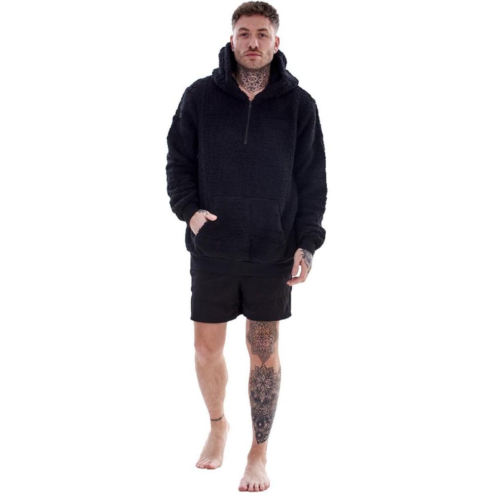 Keanu Mens Sherpa Half Zip Hoodie