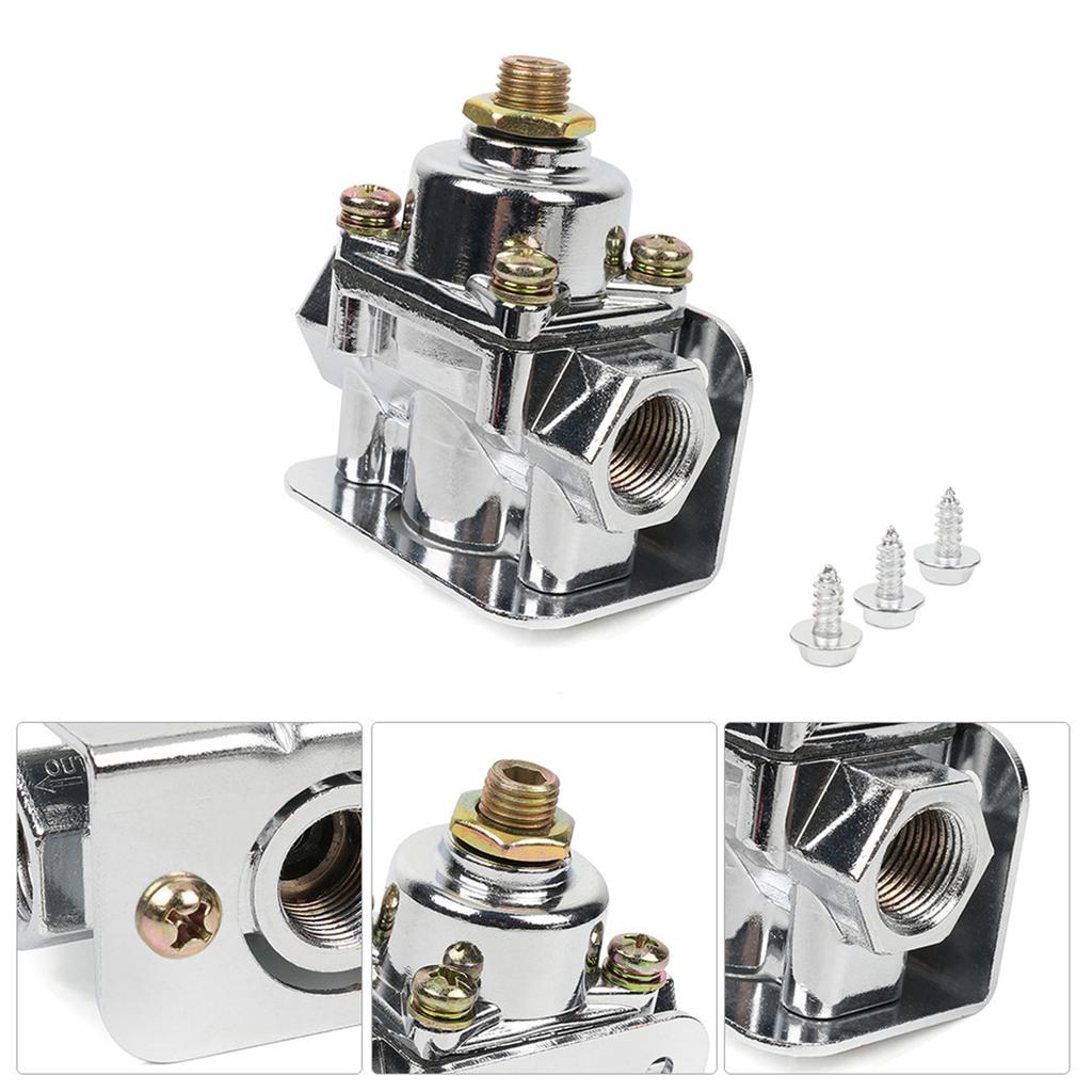 Performances Fuel Pressure Regulator Car Fuel Pressure Control Valve for Carburetor Engine 3/8'' Connection