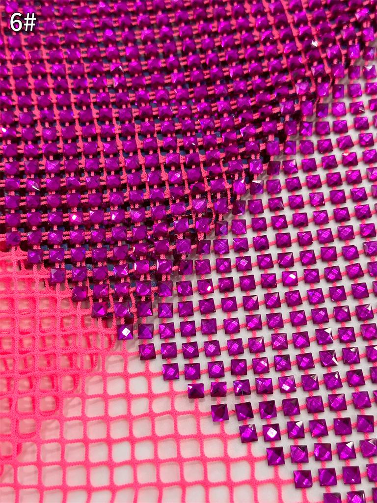 Heavy Process Crystal Decor Gold Stones for Party Dress Series, Embroidery Elastic net Lace, Super Top Quality Fabric For Party