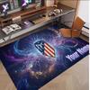 Personalized Crystal Velvet Carpet Atletico Madrid FC Pattern Non Slip Floor Rug