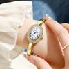 Fashion Oval Roma Dial Women Quartz Watch Elegant Rhinestone Bracelet Bangle Strap Ladies Wristwatch Reloj Mujer