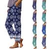 Women's Casual Fashion Printed Straight Leg Pants Pants With Pockets