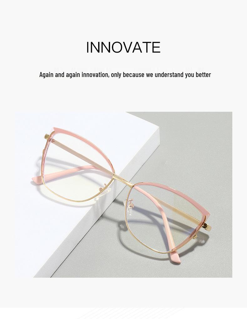 High-End Cat Eye Metal Glasses: Street Style Anti-Blue Light & Photochromic Optical Lenses