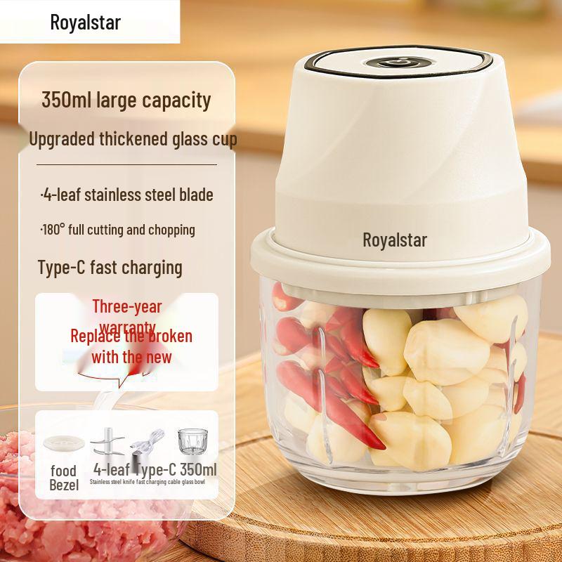 Rongshengda Kablosuz Elektrikli Mutfak Öğütücü (Sarımsak, Et, Biber ve Soslar İçin)