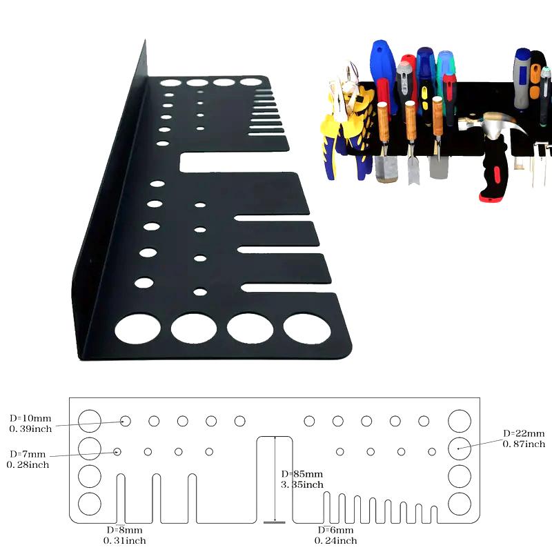 מארגן כלי מברגים מחזיק כלי עבודה פטיש פלייר מתלה אחסון מתכת לתלייה על הקיר מארגן שולחן עבודה לסדנה אחסון כלי עבודה קטנים