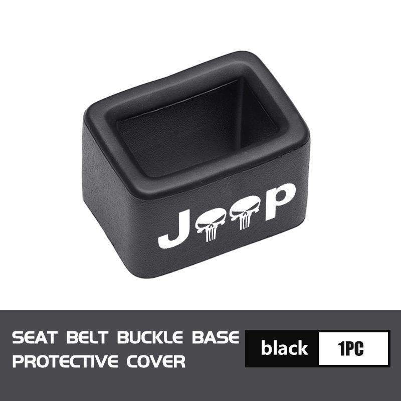 For Jeep Car Logo Seat Belt Buckle Protective Cover Safety Belt Clip Case Accessories Grand Cherokee Patriot Renegade Compass AJT1