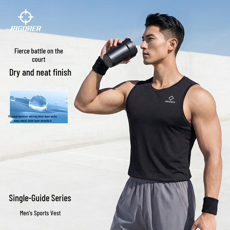 ZunZhe Men s Moisture-Wicking Sports Vest M