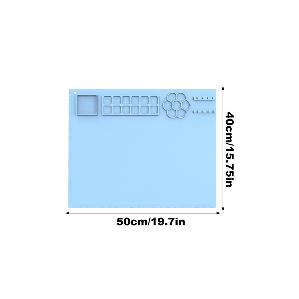 Silicone Paint Mat Non-Slip Soft Reusable Painting Art Mat For Kids For Artist Boys Girls Students Home Classroom Kindergarten