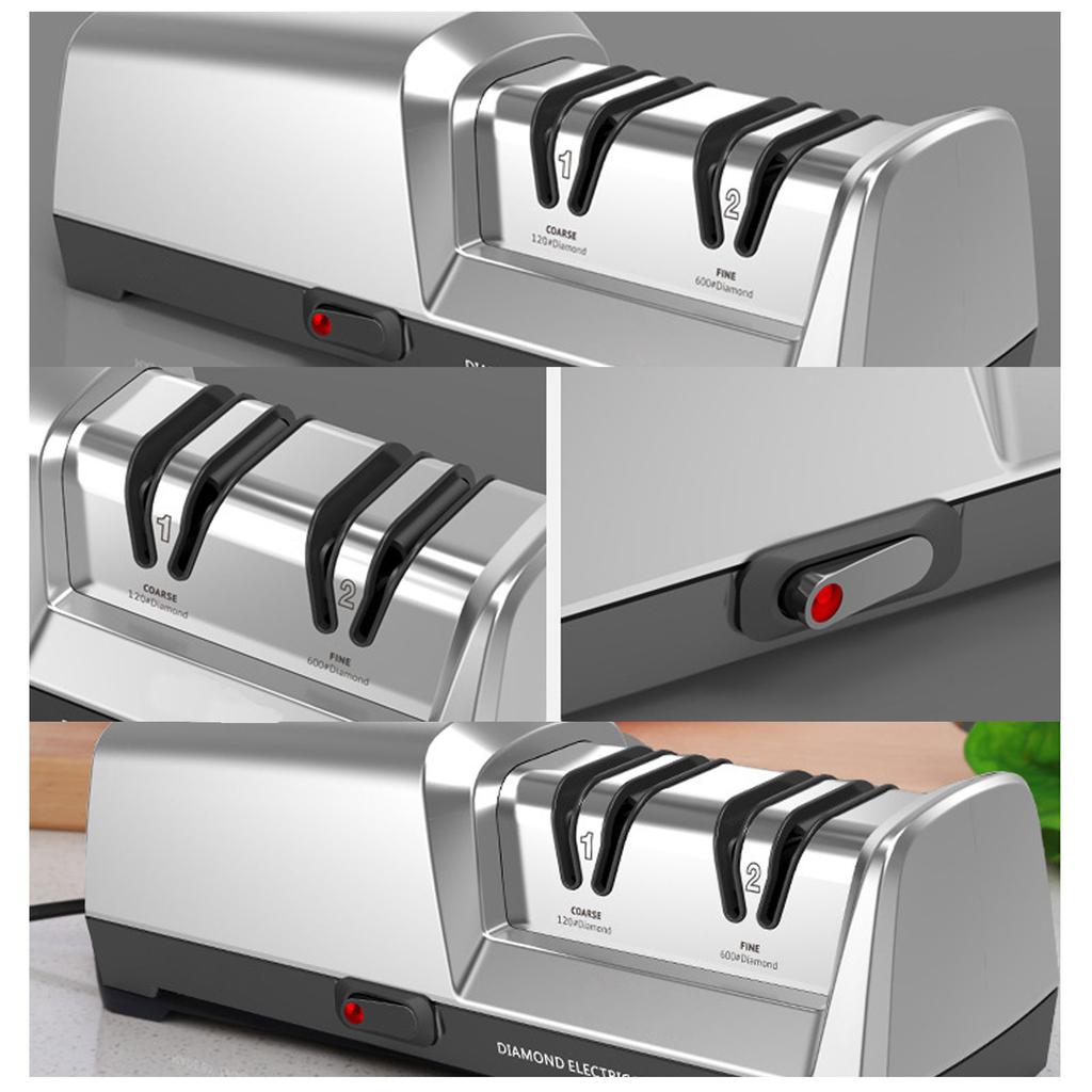 Electric Sharpener for Knife 2-Stage Electric Knife Sharpener 20-Degree Straight  for Kitchen Knife Sharpening and Polishing