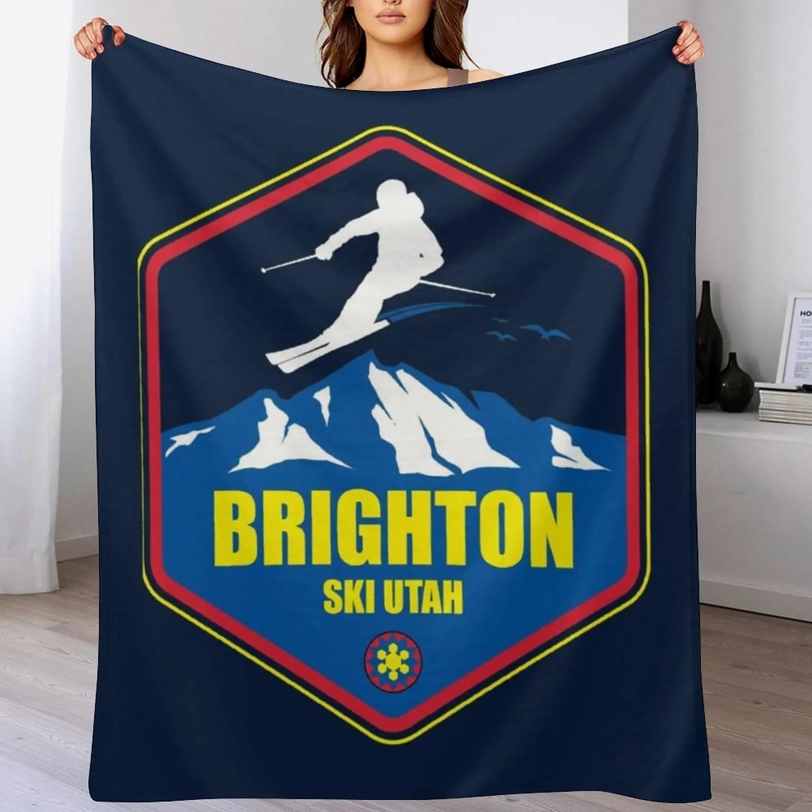 Brighton Utah Ski Resort Skiing Throw Blanket For Decorative Sofa Bed covers blankets ands Giant Sofa Blankets 75X95CM